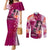 Breast Cancer New Zealand Couples Matching Mermaid Dress and Long Sleeve Button Shirt Maori Aotearoa Girl Pink Out