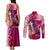 Breast Cancer New Zealand Couples Matching Tank Maxi Dress and Long Sleeve Button Shirt Maori Aotearoa Girl Pink Out