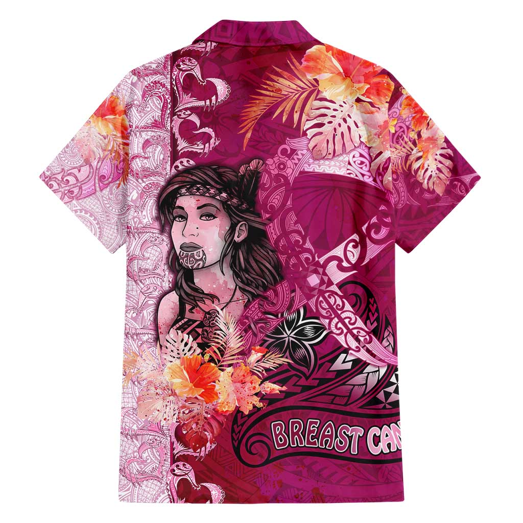 Breast Cancer New Zealand Family Matching Short Sleeve Bodycon Dress and Hawaiian Shirt Maori Aotearoa Girl Pink Out DT02 - Polynesian Pride