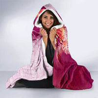Breast Cancer New Zealand Hooded Blanket Maori Aotearoa Girl Pink Out