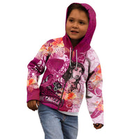 Breast Cancer New Zealand Kid Hoodie Maori Aotearoa Girl Pink Out