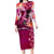 Breast Cancer New Zealand Long Sleeve Bodycon Dress Maori Aotearoa Girl Pink Out