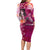 Breast Cancer New Zealand Long Sleeve Bodycon Dress Maori Aotearoa Girl Pink Out