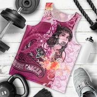 Breast Cancer New Zealand Men Tank Top Maori Aotearoa Girl Pink Out