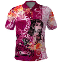 Breast Cancer New Zealand Polo Shirt Maori Aotearoa Girl Pink Out