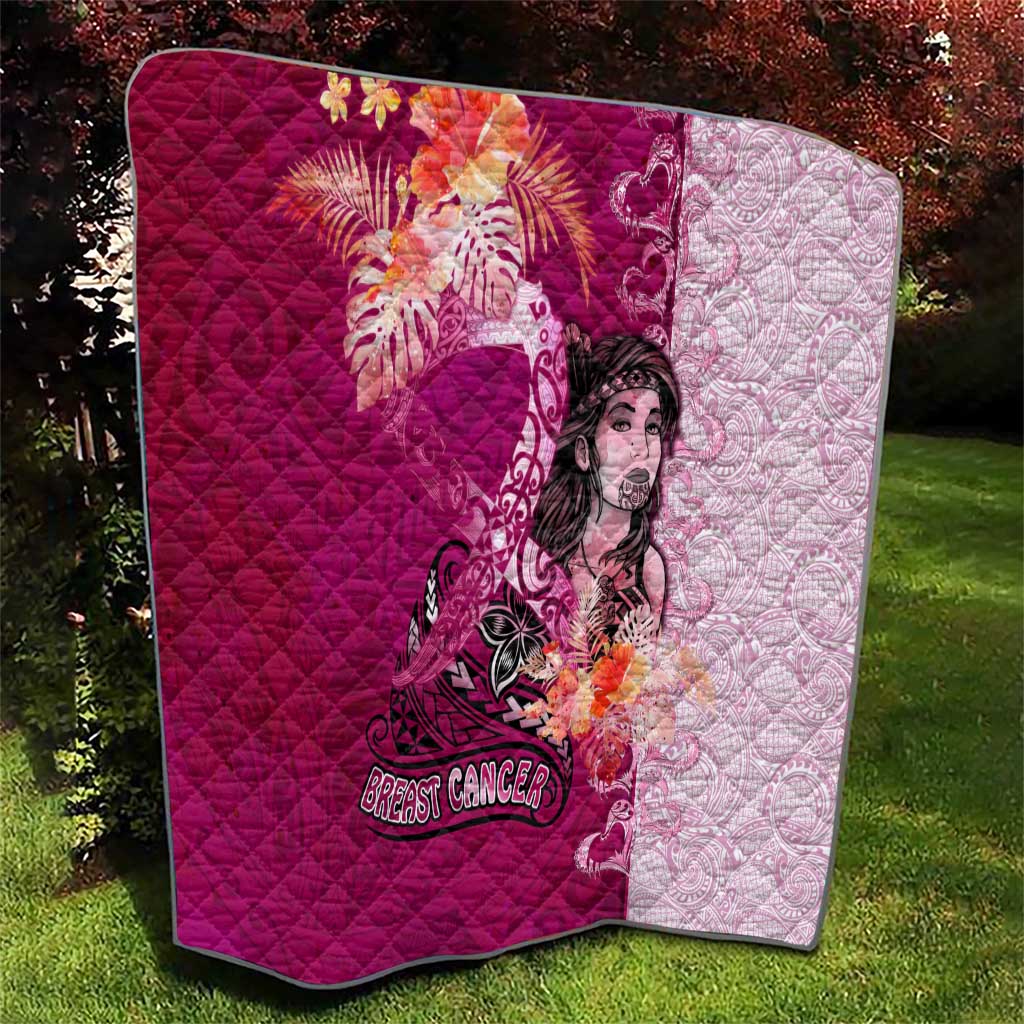 Breast Cancer New Zealand Quilt Maori Aotearoa Girl Pink Out