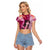 Breast Cancer New Zealand Raglan Cropped T Shirt Maori Aotearoa Girl Pink Out