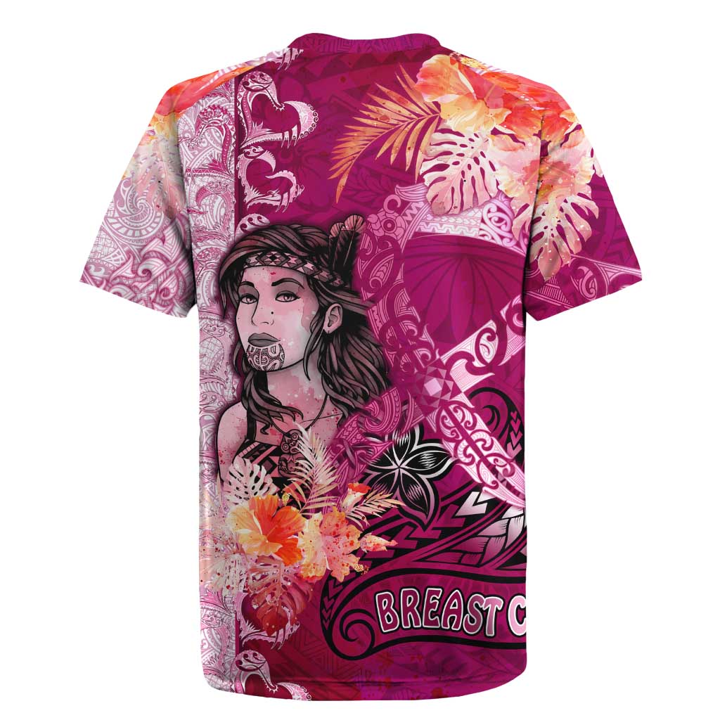 Breast Cancer New Zealand Rugby Jersey Maori Aotearoa Girl Pink Out