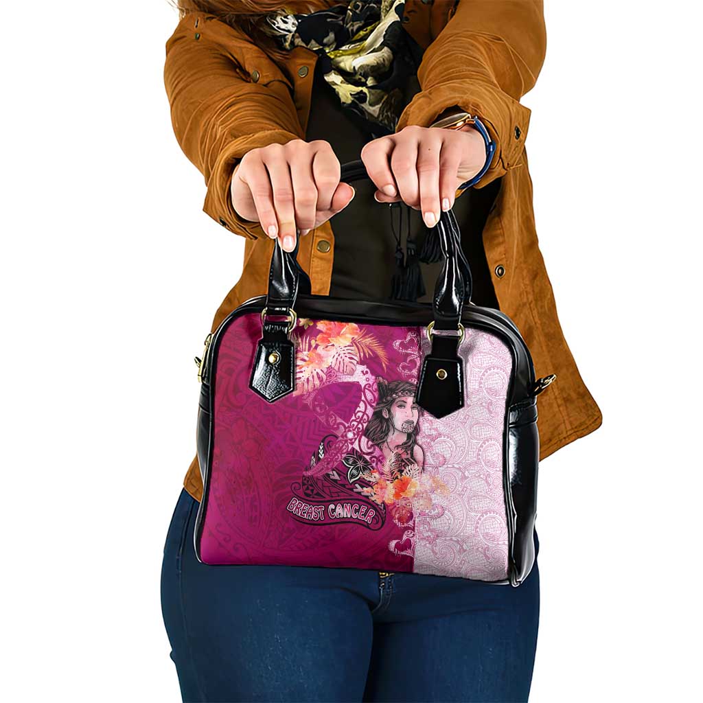 Breast Cancer New Zealand Shoulder Handbag Maori Aotearoa Girl Pink Out