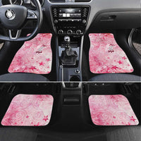 Breast Cancer Awareness Month Car Mats Butterfly Polynesia Watercolor Pink