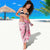 Breast Cancer Awareness Month Sarong Butterfly Polynesia Watercolor Pink