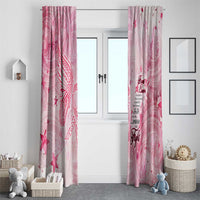 Breast Cancer Awareness Month Window Curtain Butterfly Polynesia Watercolor Pink