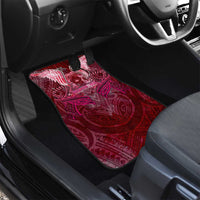 Breast Cancer Warrior Car Mats Angel Wings Polynesian Pattern
