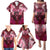 Breast Cancer Warrior Family Matching Puletasi and Hawaiian Shirt Angel Wings Polynesian Pattern