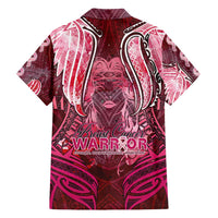 Breast Cancer Warrior Family Matching Tank Maxi Dress and Hawaiian Shirt Angel Wings Polynesian Pattern