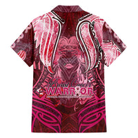 Breast Cancer Warrior Hawaiian Shirt Angel Wings Polynesian Pattern