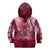 Breast Cancer Warrior Kid Hoodie Angel Wings Polynesian Pattern