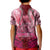 Breast Cancer Warrior Kid Polo Shirt Angel Wings Polynesian Pattern