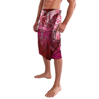 Breast Cancer Warrior Lavalava Angel Wings Polynesian Pattern