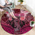 Breast Cancer Warrior Round Carpet Angel Wings Polynesian Pattern