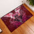Breast Cancer Warrior Rubber Doormat Angel Wings Polynesian Pattern