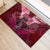 Breast Cancer Warrior Rubber Doormat Angel Wings Polynesian Pattern