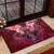 Breast Cancer Warrior Rubber Doormat Angel Wings Polynesian Pattern