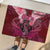 Breast Cancer Warrior Rubber Doormat Angel Wings Polynesian Pattern