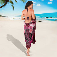 Breast Cancer Warrior Sarong Angel Wings Polynesian Pattern