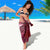 Breast Cancer Warrior Sarong Angel Wings Polynesian Pattern