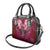 Breast Cancer Warrior Shoulder Handbag Angel Wings Polynesian Pattern