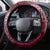 Breast Cancer Warrior Steering Wheel Cover Angel Wings Polynesian Pattern