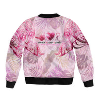 Breast Cancer Polynesian Bomber Jacket I Can Do All Things Through Christ