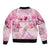 Breast Cancer Polynesian Bomber Jacket I Can Do All Things Through Christ