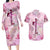 Breast Cancer Polynesian Couples Matching Long Sleeve Bodycon Dress and Hawaiian Shirt I Can Do All Things Through Christ