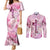 Breast Cancer Polynesian Couples Matching Mermaid Dress and Long Sleeve Button Shirt I Can Do All Things Through Christ