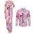 Breast Cancer Polynesian Couples Matching Tank Maxi Dress and Long Sleeve Button Shirt I Can Do All Things Through Christ