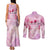 Breast Cancer Polynesian Couples Matching Tank Maxi Dress and Long Sleeve Button Shirt I Can Do All Things Through Christ