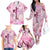 Breast Cancer Polynesian Family Matching Off The Shoulder Long Sleeve Dress and Hawaiian Shirt I Can Do All Things Through Christ