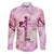 Breast Cancer Polynesian Family Matching Puletasi and Hawaiian Shirt I Can Do All Things Through Christ