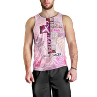 Breast Cancer Polynesian Men Tank Top I Can Do All Things Through Christ