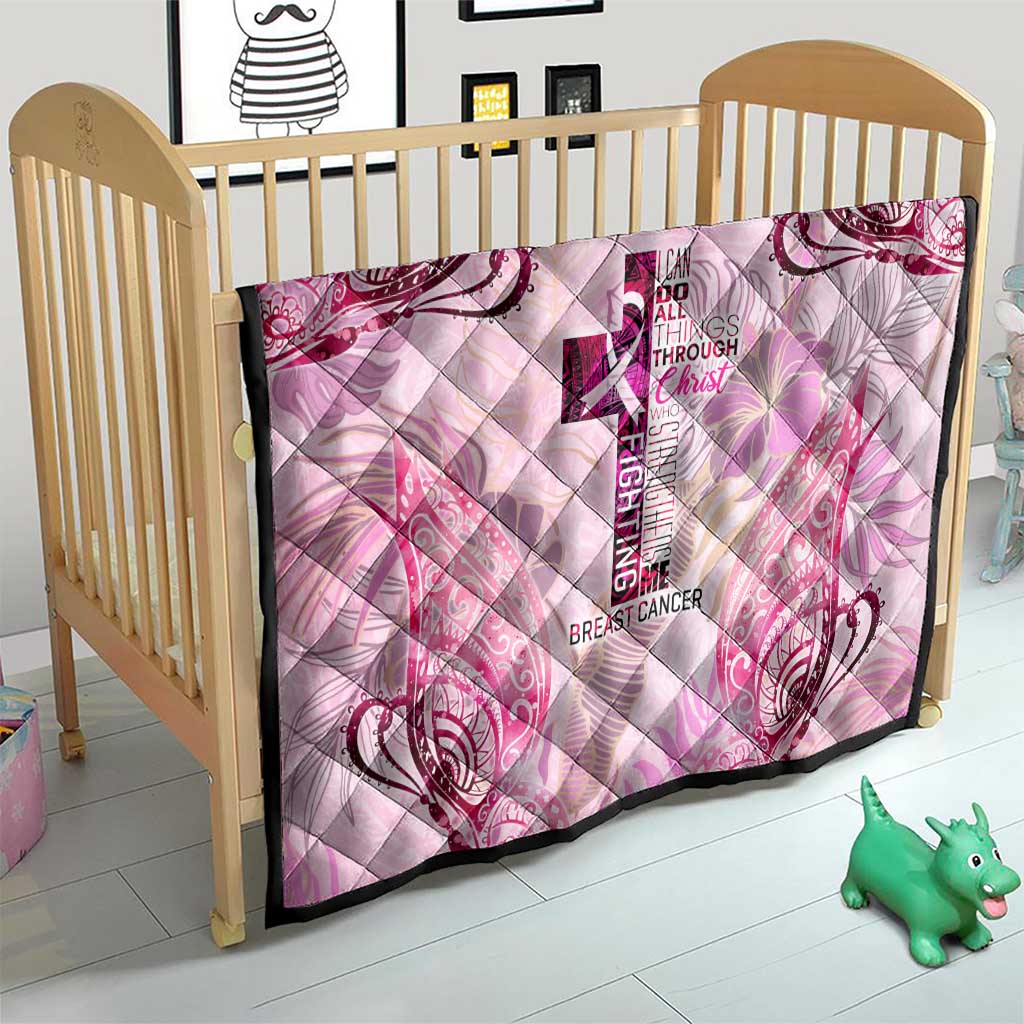 Breast Cancer Polynesian Quilt I Can Do All Things Through Christ DT02 - Polynesian Pride