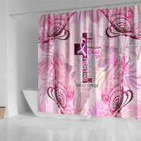 Breast Cancer Polynesian Shower Curtain I Can Do All Things Through Christ DT02 - Polynesian Pride