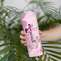 Breast Cancer Polynesian Skinny Tumbler I Can Do All Things Through Christ