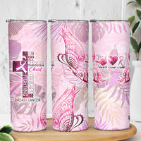 Breast Cancer Polynesian Skinny Tumbler I Can Do All Things Through Christ