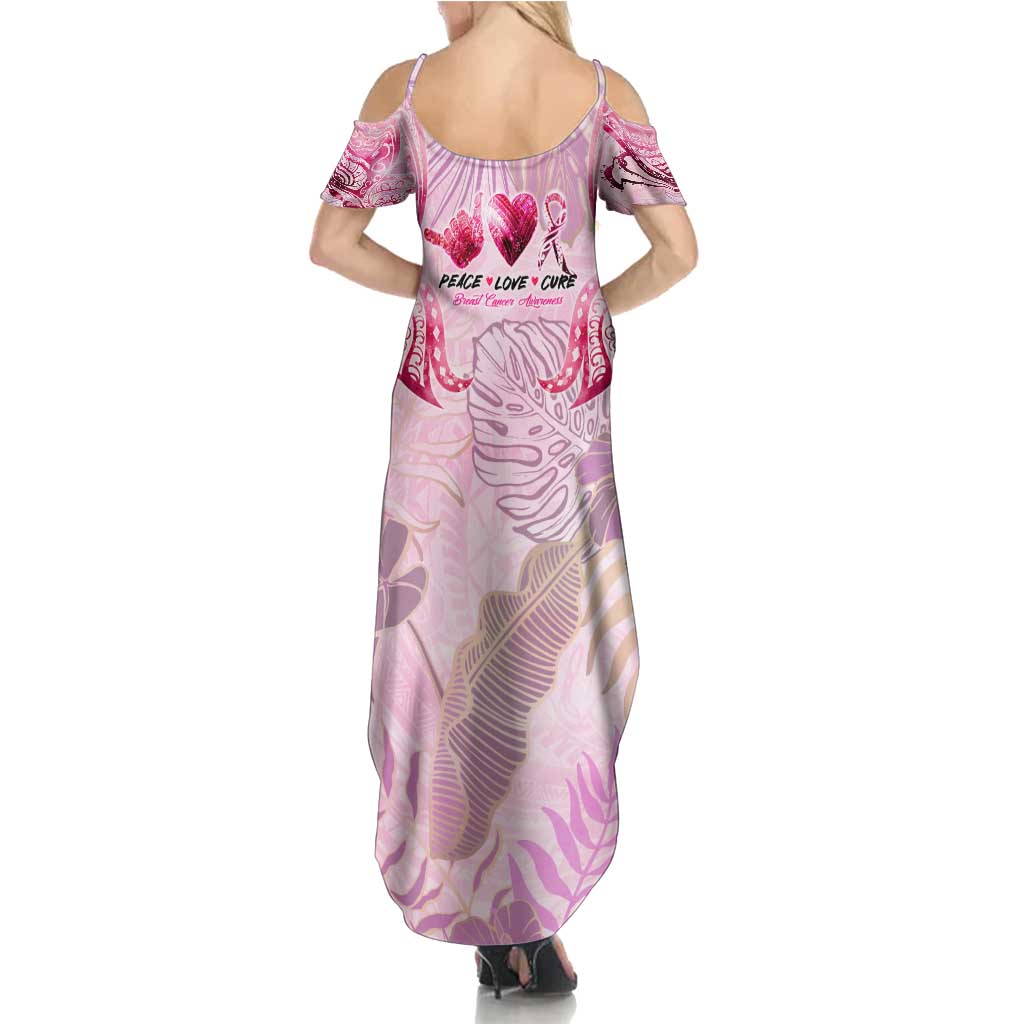 Breast Cancer Polynesian Summer Maxi Dress I Can Do All Things Through Christ