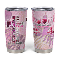 Breast Cancer Polynesian Tumbler Cup I Can Do All Things Through Christ