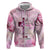 Breast Cancer Polynesian Zip Hoodie I Can Do All Things Through Christ