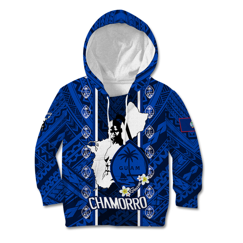 guam-chamorro-warrior-kid-hoodie-traditional-tribal-patterns