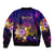 Wallis and Futuna Bomber Jacket Whale Hibiscus Polynesian